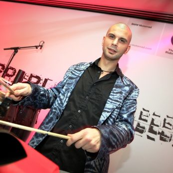 Perkussionist bei Live-Performance